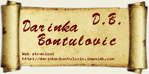 Darinka Bontulović vizit kartica